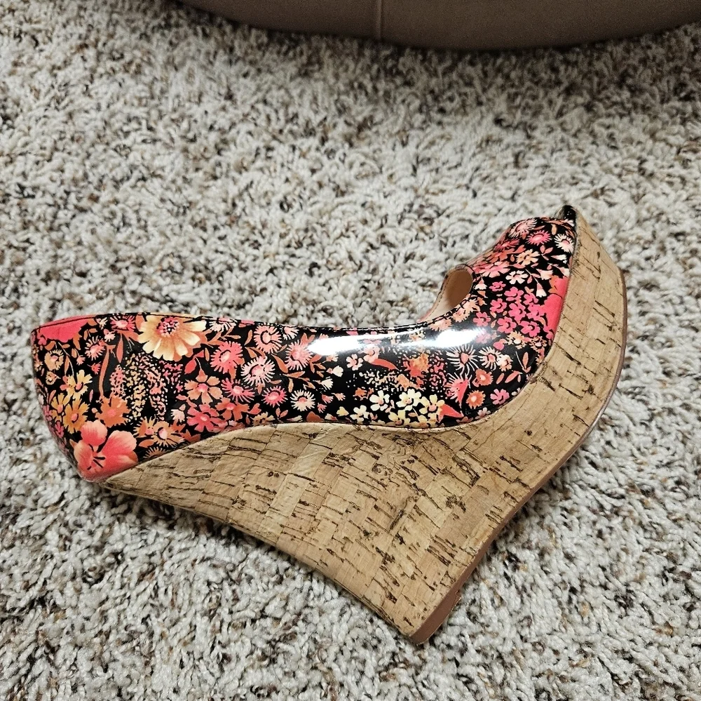 Madison Floral Cork Wedges